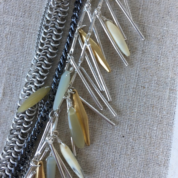 NEW Stella & Dot Freya Fringe Necklace GOLD SILVER - Picture 5 of 8